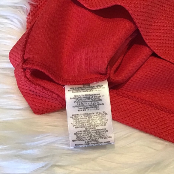 BCBGeneration red texture mesh mini skirt sz S - Picture 7 of 8